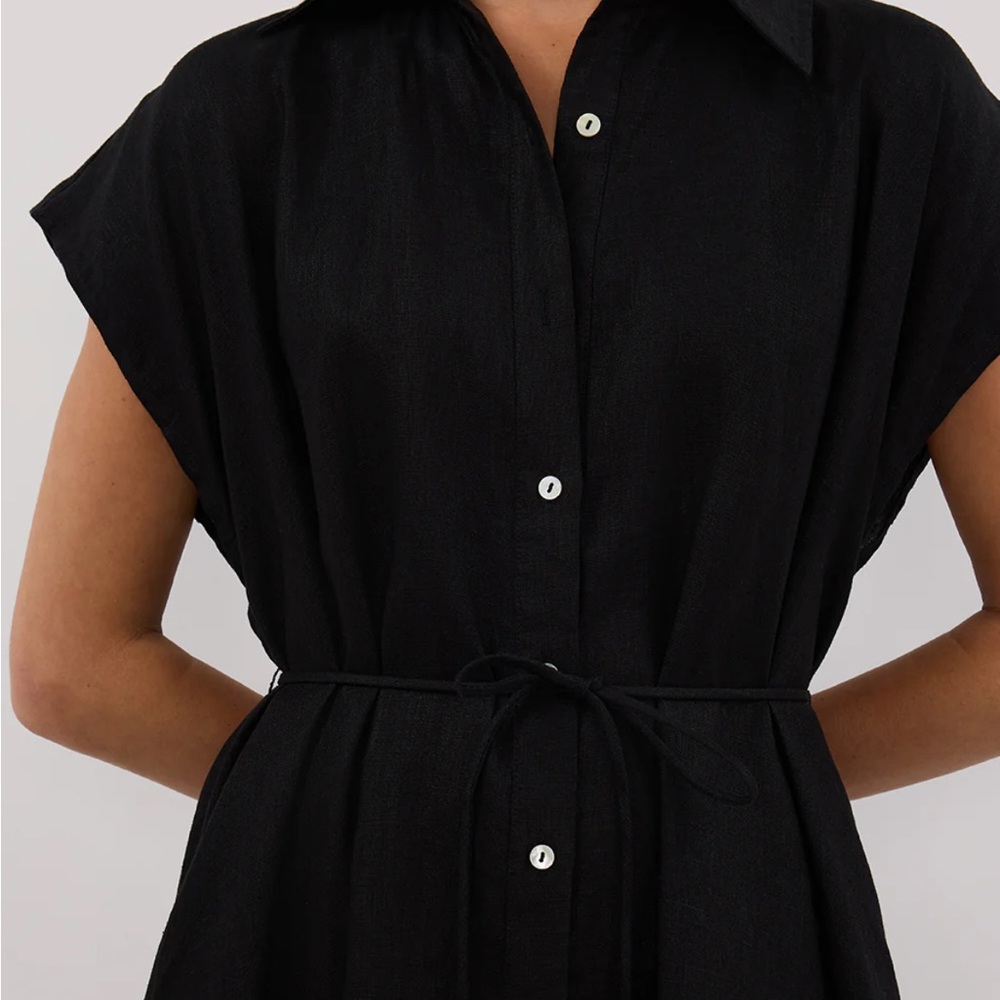 DISSH Black Maxi Shirt Dress - Picture 5 of 5